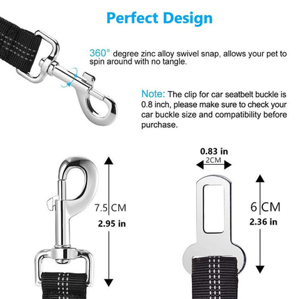 Ceinture de sécurité réglable pour animaux